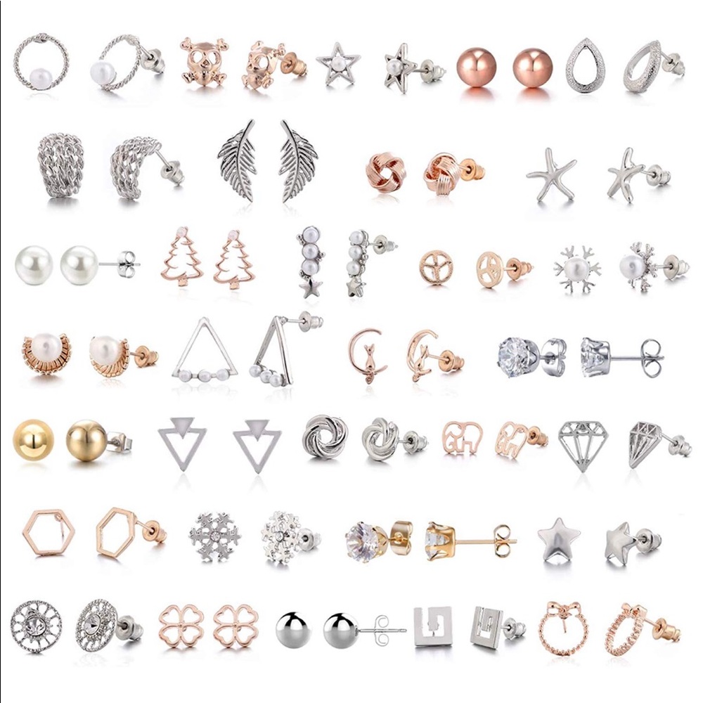 32 pair cool stud earring for teen and women